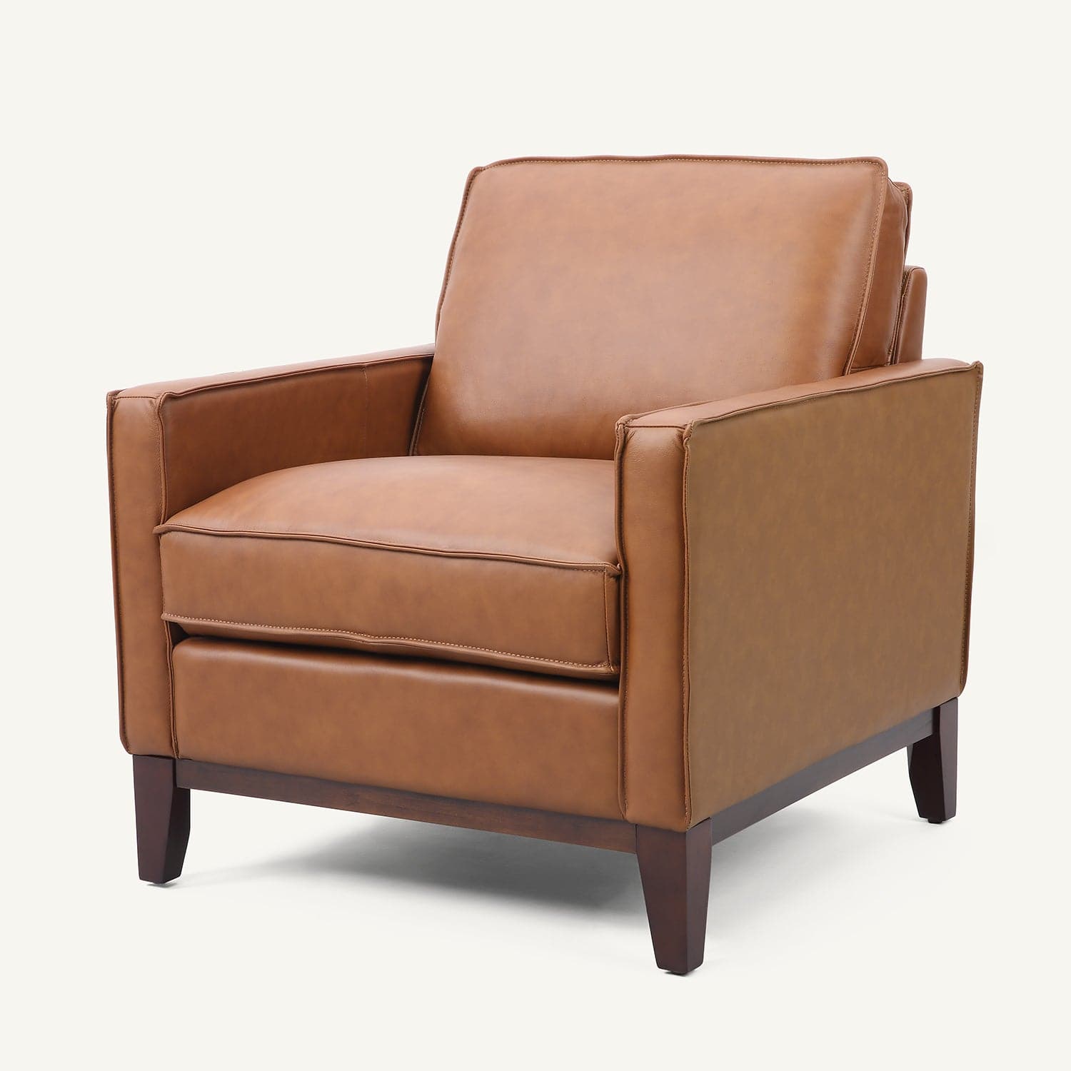 Pimlico Camel Brown Top Grain Leather Accent Chair