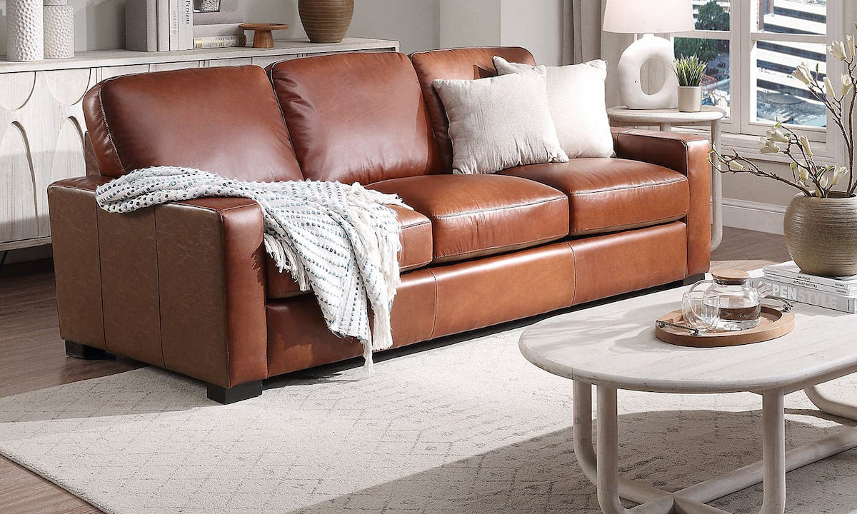 Ignite the Spirit of Independence Day with Mojuraa's Randall Leather Sofa: A Surprising Gift for Your Parents