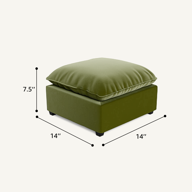 Cuboid Olive Velvet Oversized Cloud Modular Sofa