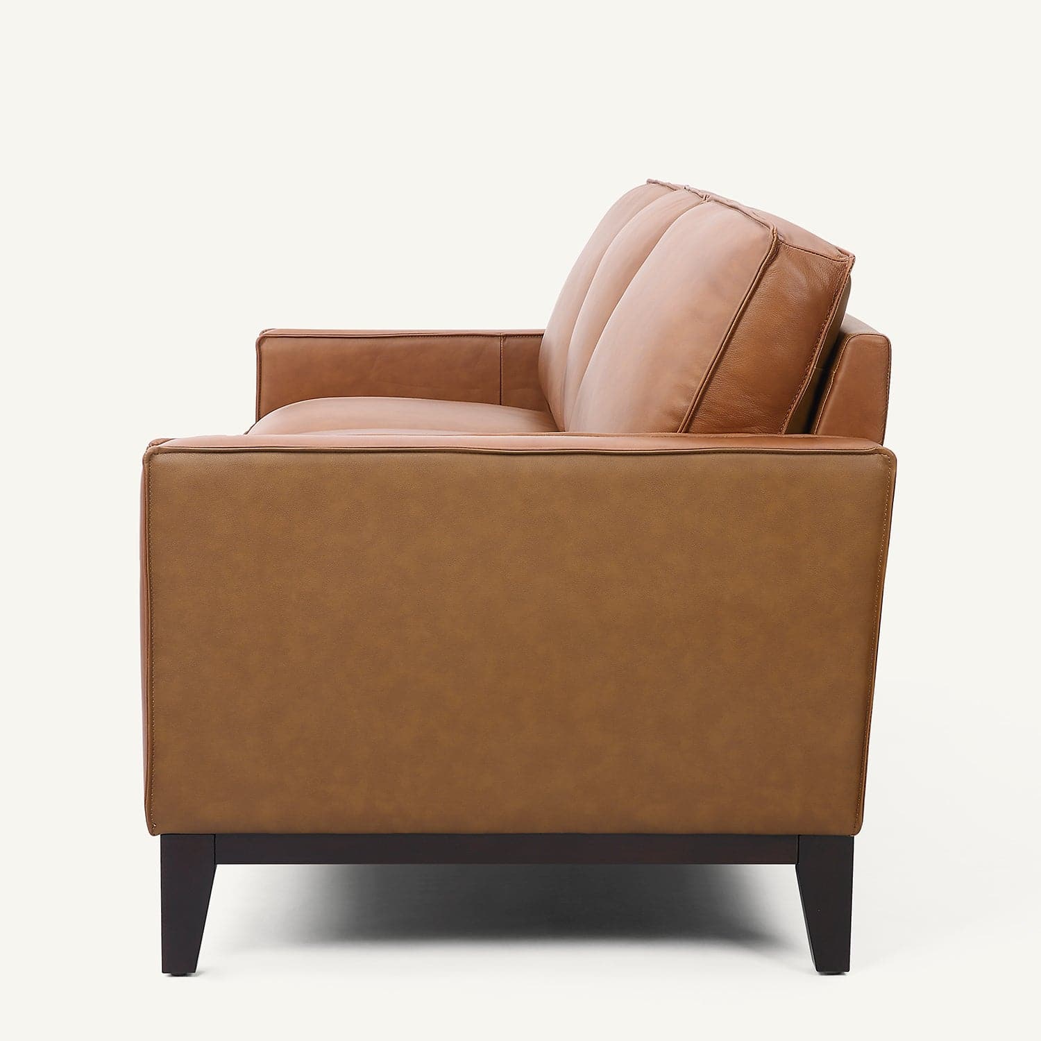 Pimlico Camel Brown Top Grain Leather 3 Pieces Living Room Sofa Set
