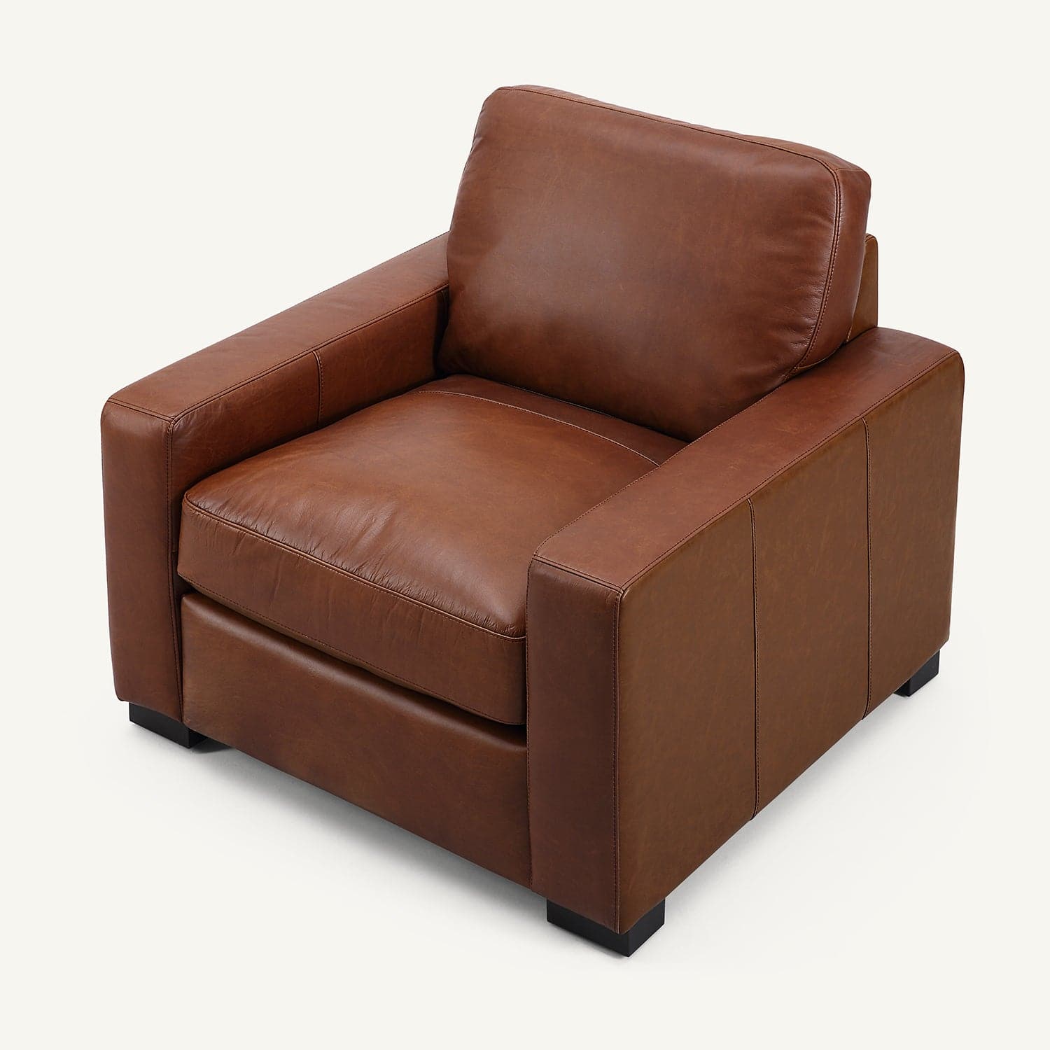 Randall Chestnut Brown Oil Wax Leather Accent Chair