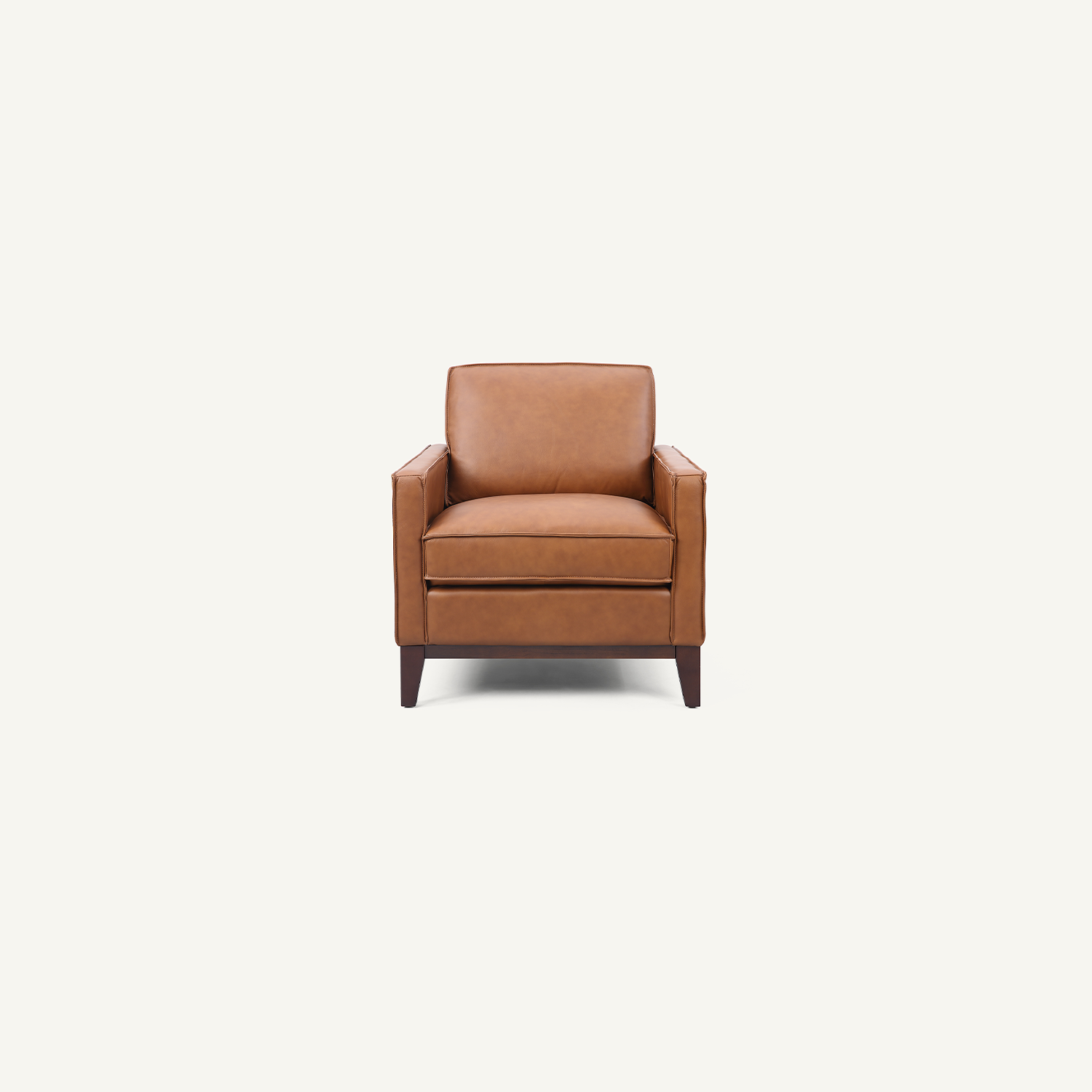Pimlico Camel Brown Top Grain Leather Accent Chair