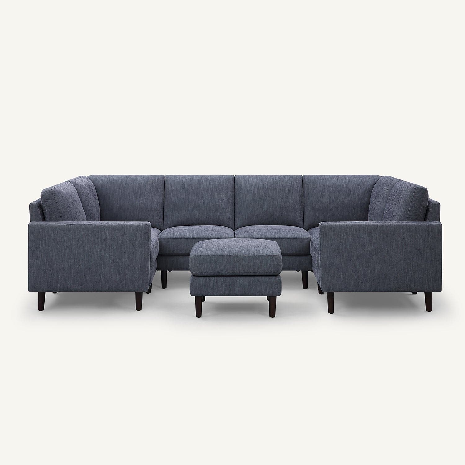 Transformer Linen 6-Seat U Sectional with Ottoman